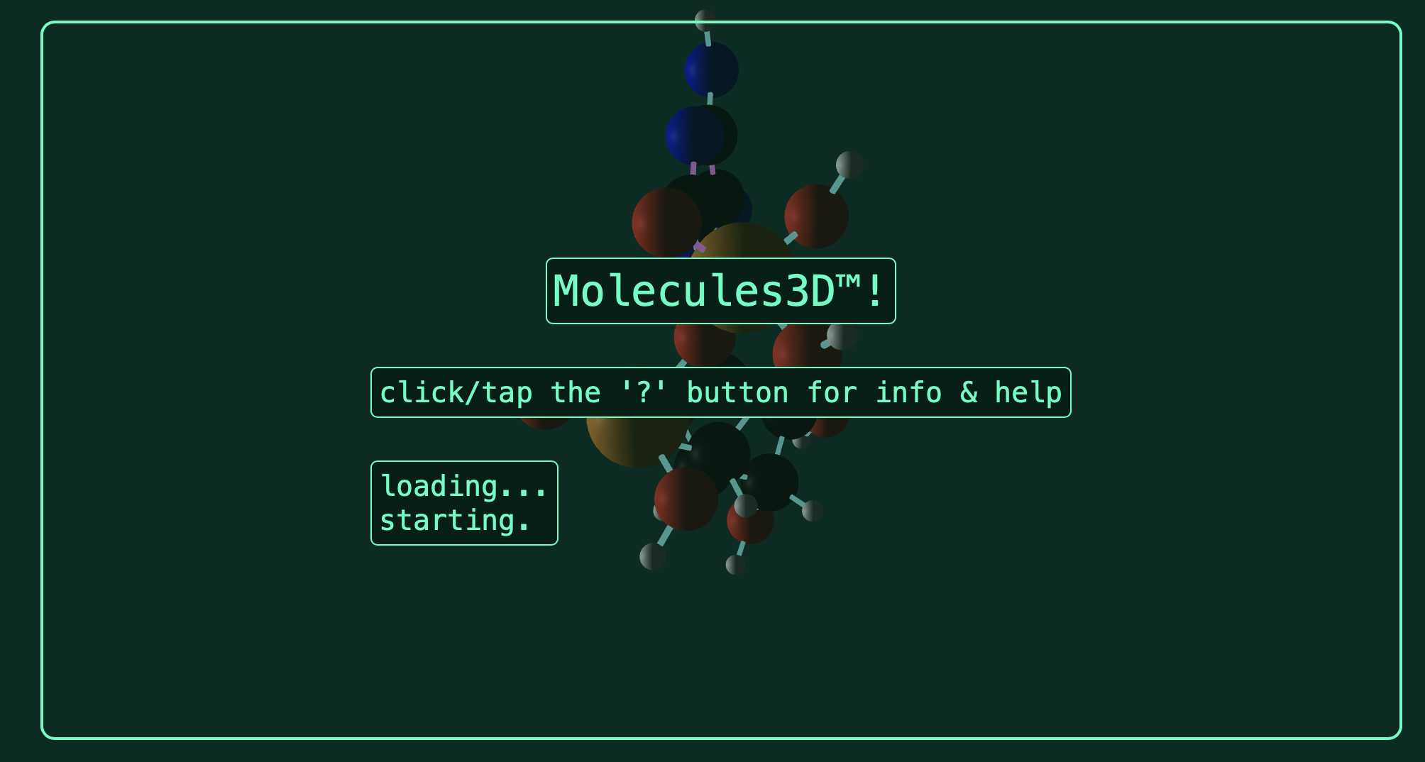 welcome to molecules3d